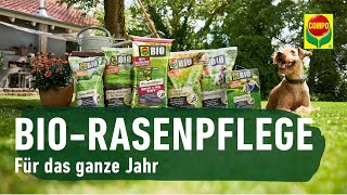 COMPO BIO RasenpflegeSystem Rasenpflege für das ganze Jahr [upl. by Nairdad202]