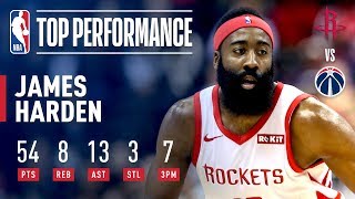 James Harden GOES OFF For 54 POINTS amp 13 Assists  November 26 2018 [upl. by Annaert251]