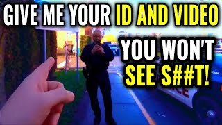 IDIOT COP Tries Everything To Get ID But Fails Cop Gets Owned [upl. by Atsyrc718]