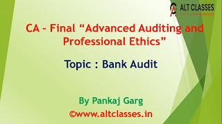 Final Audit Revision  Bank Audit Part I [upl. by Aurore]