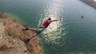 80ft cliff jumping  Kalamalka Lake Vernon BC [upl. by Notslah902]