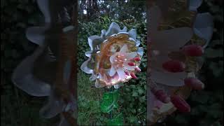 DIY 3 Glass Garden Flowers ♥ shorts diy upcycling gardendecor [upl. by Jerrie649]