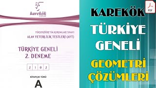 KAREKÖK TÜRKİYE GENELİ AYT 2102 GEOMETRİ ÇÖZÜMLERİ [upl. by Anoiek]