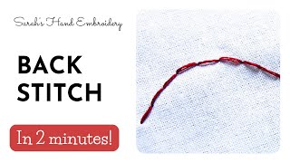 How to do Back Stitch [upl. by Hairom]