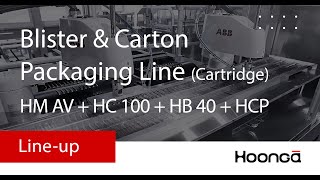 HoongA Blister amp Carton packaging line AVH100HB 40HCPCartridge blister [upl. by Dnalevelc]