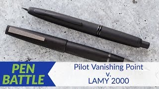 Pen Battle Pilot Vanishing Point v LAMY 2000 [upl. by Ahsilam]