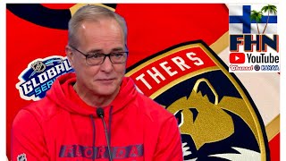 Paul Maurice Florida Panthers Pregame Suomessa  Pregame in Finland vs Dallas Stars [upl. by Norrahs]