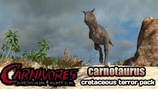 Carnotaurus Carnivores dinosaur hunt cretaceous terror pack DLC  kill animation [upl. by Hatch655]