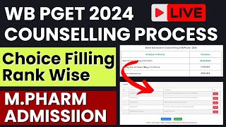 WBPGET MAKAUT COUNSELING 2024  CHOICE FILLING PROCESS RANK WISE  FULL DETAILS [upl. by Noek216]