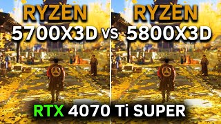 Ryzen 7 5700X3D vs Ryzen 7 5800X3D  RTX 4070 Ti SUPER  1080p  1440p  2024 [upl. by Enialed911]