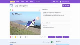 Like my dog fetch game on Scratch please [upl. by Ahsinat]