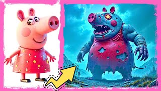 Peppa Pig Transforms into Scary Zombies Ai Animation Video [upl. by Mendel]