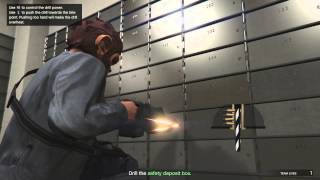 Grand Theft Auto V Online Heist 1  The Fleeca Job Finale Drilling the Deposit Box [upl. by Nima]