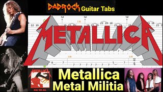 Metal Militia  Metallica  Guitar  Bass TABS Lesson [upl. by Harte]