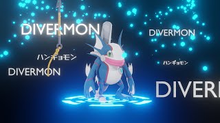 Divermon evolution line [upl. by Perseus]