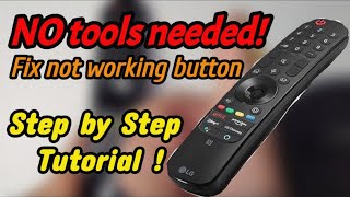 LG TV Magic Remote broken scroll wheelbutton easy fixrepair No Tools [upl. by Semela]