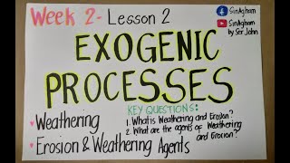 Lesson 5  Exogenic Processes [upl. by Edmunda569]