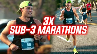 Three Sub3 Hour Marathons in 3 Weeks  OC Marathon 2024 [upl. by Lietman]