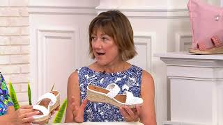 White Mountain Espadrille Wedge Sandals Salvadora on QVC [upl. by Naillik]