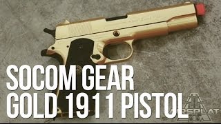 Socom Gear Limited 24k Gold 1911 Gas Airsoft Pistol  AirSplat On Demand [upl. by Nnazil]