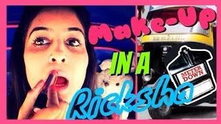 MakeUp Challenge in a Rickshaw  Rickshawali [upl. by Arytal478]