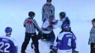 Gareth Owen Coventry vs Tony Hand Dundee hockey fight [upl. by Assertal935]