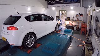 Seat Leon FR 170201PS 20TDI REMAP on DYNO Rolling Road [upl. by Otrevlig]