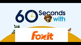 Foxit for Salesforce 60 Second Video [upl. by Rozalin150]