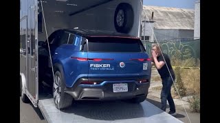 Fisker Ocean Test Vehicle arrives in LA [upl. by Itch]