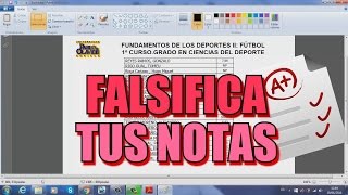 COMO FALSIFICAR TUS NOTAS FÁCILMENTE [upl. by Jane]