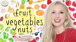 Learn Names of Fruit Vegetables amp Nuts Vocabulary  Pronunciation British English Lesson [upl. by Alana]