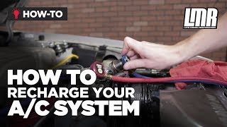 How to Recharge Mustang R134A AC System  DIY R134A Recharge [upl. by Earlie]