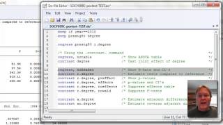 Stata Postestimation Commands Using contrast [upl. by Ahsilem349]