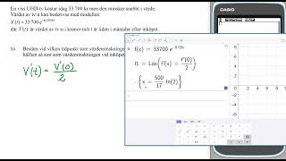 Nationellt prov VT 2016 3b Uppgift 20 b GeoGebra [upl. by Nylaf]