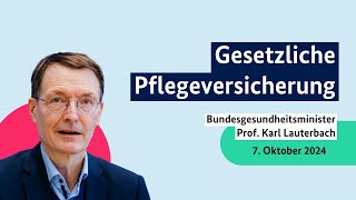 Bundesgesundheitsminister Prof Karl Lauterbach zur gesetzlichen Pflegeversicherung [upl. by Uv]