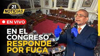 Ministro del Interior RESPONDE ante el Congreso POR FUGA DE AMIGO DE PEDRO CASTILLO p21tv p21tv [upl. by Hauck]