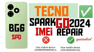 tecno spark go bg6 imei repair  tecno spark go 2024 imei repair [upl. by Artnoed]