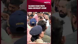 Baba Siddique Funeral  Salman Khan Visits Baba Siddiques Home [upl. by Luella238]