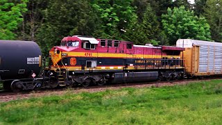 Chasing CPKC Freight Train w Former KCSM DPU On The CN Yale Subdivision [upl. by Sallad]