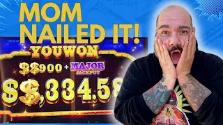 BEST JACKPOT VIDEO WITH MOM with VegasLowRoller and MaVLR [upl. by Johanan592]