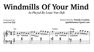 Louis van Dijk plays The Windmills Of Your Mind Piano Transcription [upl. by Doownyl]