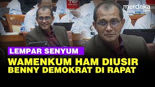 Reaksi Wamenkum HAM Lempar Senyum Diusir Benny Demokrat saat Rapat di DPR [upl. by Gamin665]