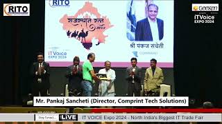 Mr Pankaj Sancheti  Rajasthan Ratna Award Ceremony by RITO Geeken presents IT Voice Expo ITVoice [upl. by Leunammi]