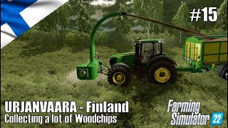 Collecting a lot of woodchips  15 URJANVAARA  Finland  FS22  PlayStation 5 [upl. by Teresita]