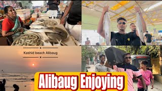 Alibaug Beach  Alibag Full Enjoyment 🤠 Alibag Vlog  Alibag Fish Market 😋 agrikoli vlog [upl. by Karry806]