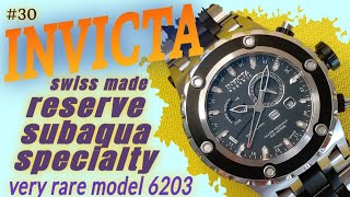 INVICTA Reserve Subaqua Specialty SAS 6203 Swiss Made замена силикона на браслет обзор раритета [upl. by Nichole170]