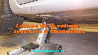 Tutoriel Levage Voiture avec Cric amp Chandelles  Renault Mégane 3 RS [upl. by Antebi158]