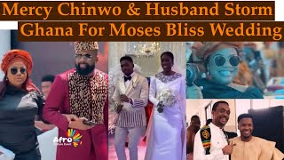 Mercy Chinwo Nathaniel Bassey amp Other Nigerian Celebrities Storm Moses Bliss White Wedding in Ghana [upl. by Riana162]