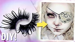 HOW I MAKE THESE FALSE EYELASHES using paper only [upl. by Yrnehnhoj]