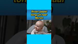 😂😝 Riven steekt tong uit naar Myron Enzo Knol 🎥 EnzoKnol enzoknol myron riven vlog [upl. by Hacim]